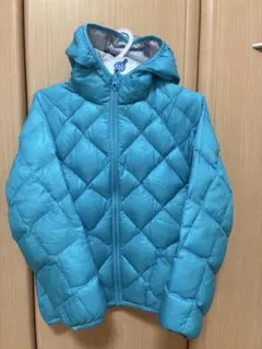 ダウンジャケット　ダウン90% 130cm 水色
