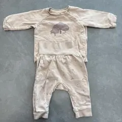 H&M オーガニックコットン キノコプリント セットアップ 68 4-6ヶ月