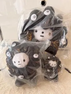 きっこうちゃん　ミャクミャク　ぬいぐるみ　黒　S M L ボールチェーン　3体