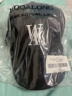 WOOALONG ディープシグネチャー ロゴ ボールキャップ 黒 M
