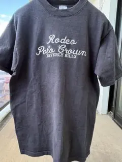 90s.DELTAヴィンテージ刺繍Tシャツ .ブラック.アメリカ製