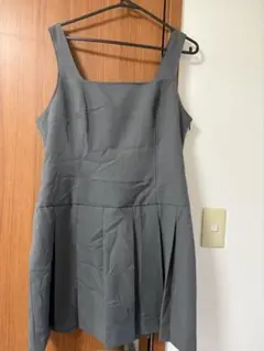 GU グレー ノースリーブ ミニワンピース XL