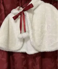 【2点セット】ベイビー うさみみケープ 黒＆オフ白 2点セット】ベイビー うさみみケープ 黒＆オフ白 2点セット