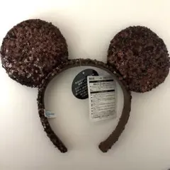 ミッキーマウス耳型カチューシャ ブラウン