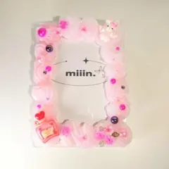 ホイップデコ硬質ケースデコ フレーム トレカケース桃色ピンク推し活 量産型B7