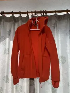 adidas フード付きパーカー S オレンジ
