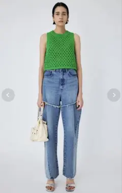 MOUSSY CUT OUT WIDE STRAIGHT デニムのサムネイル