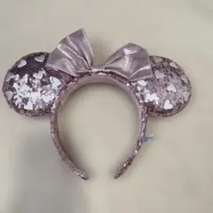 ディズニー　Disneyミニーマウスカチューシャ ハート型スパンコール