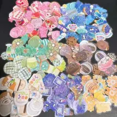 フレークシール まとめ売り ダイソー セリア キャンドゥ スイーツ 花