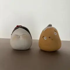 郷土玩具 おかめ & ひょっとこ　土鈴　2点セットのサムネイル