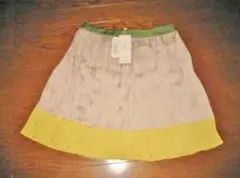 ランバンオンブルー★プリーツスカート（ベージュ・Ｍ）　No660