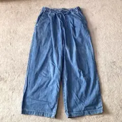 ⭐︎無印良品　ストレッチデニムイージーワイドパンツ　S スモーキーブルー⭐︎