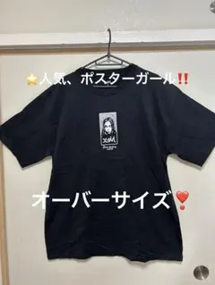 ⭐️X-girl ポスターガール半袖 Tシャツ ブラック [XL]のサムネイル