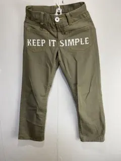 GO&LU キッズ パンツ カーキ KEEP IT SIMPLE