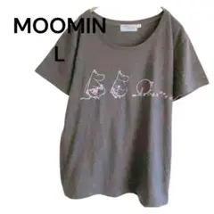 ムーミン　レディース　半袖　Tシャツ　L　ダークグレー　1269
