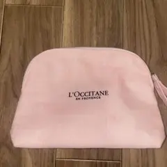 L'OCCITANE ピンク キャンバスポーチ 中型