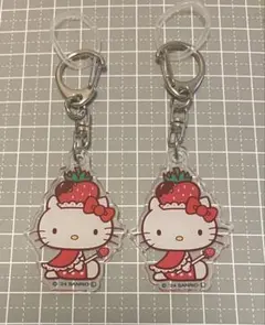 ハローキティ イチゴ衣装 アクリルアンブレラマーカー2個セット