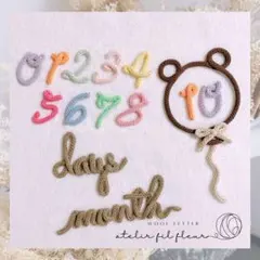 ◆ウールレター /マンスリーフォト/月齢フォト/100days