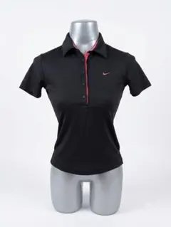 NIKE GOLF レディース ポロシャツ ブラック ピンクのサムネイル