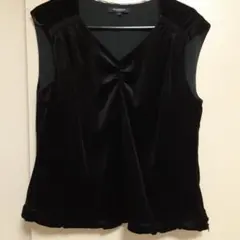 BURBERRYブラック ベロアースリーブ チュニック