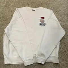 週末特価‼️FREAK'S STORE 白トレーナー Lバック刺繍スウェット裏起毛