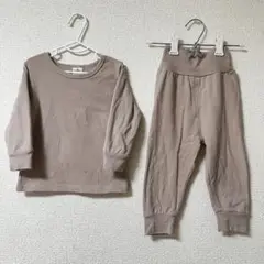 セットアップ　トップス　ズボン　90cm ベージュ　秋冬