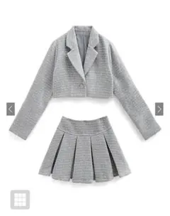 GRLグレー ツイード セットアップ スカート