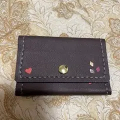 ハンドメイド　レザー製ダークブラウンカードケース