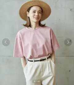 【定価8250円】度詰め天竺 ボタニカルダイBIGＴシャツ パーリッシィのサムネイル