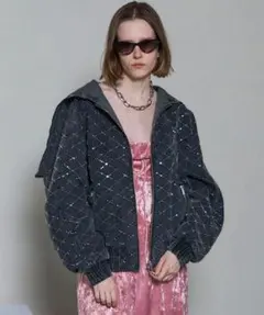 MAISON SPECIAL ダイヤビーズエンブロイダリーデニムパーカーのサムネイル