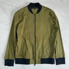 s*i様 ノーアイディー　MA-1 ジャケット　ブルゾン ストレッチ　カーキ メのサムネイル