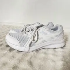 【美品】asics スニーカー　ホワイト　メンズ　25.5