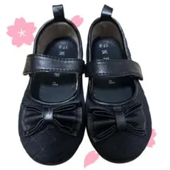 子ども フォーマルシューズ 17 センチ ブラック リボン PREEN