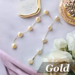 天然 淡水 パール バロック ピアス★ゴールド★ウェディング結婚式 アクセサリー