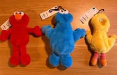GU セサミストリート ぬいぐるみポーチ 3体セット 新品
