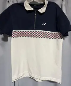 YONEX ジッパーポロシャツ L ネイビー/ホワイト