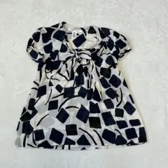 ダイアンフォンファステンバーグ　DVF シルク　半袖　ブラウス　リボンのサムネイル