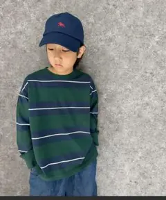 先染めボーダー　オーバーサイズ　ボーダー　長袖Tシャツ 150