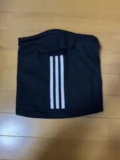 adidas ブラック ネックウォーマー 3本ライン
