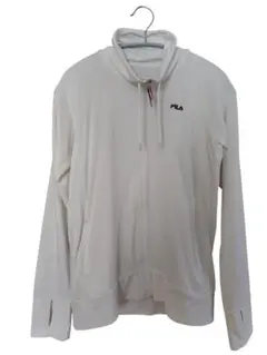 FILA フィラ ラッシュガード 長袖 スタンドカラー ホワイト M