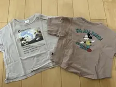 ミッキーマウス Tシャツ 80cm ベージュ ディズニー futafuta