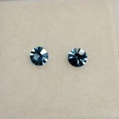 ブルートパーズ コンケイブカット　2個セット