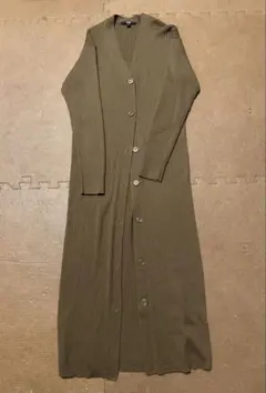 ユニクロ ブラウン リブ　ロングカーディガン Sサイズ