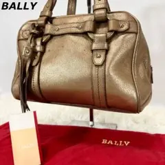 バリー ハンドバッグ 手持ち ゴールド金具 ロゴ刻印 タッセル 保存袋 カード