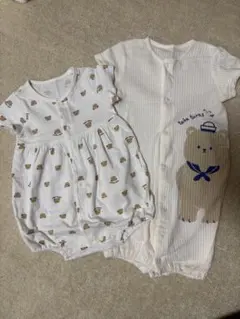 アカチャンホンポ 新生児 半袖 ロンパース カバーオール 50〜60サイズ