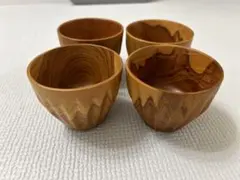 木製　コップ　新品　4点セット