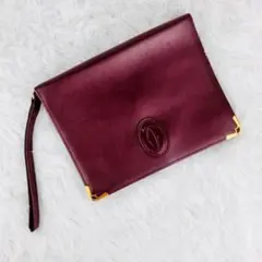 Carrie カルティエ クラッチバッグ セカンドバッグ マストライン レッド