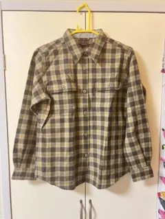 mont-bell モンベル　チェック柄 長袖シャツ メリノウールトレールシャツ