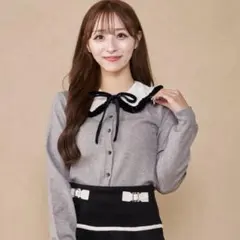 ダーリッチ フリルカラーニットトップス