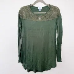 OLD NAVY オリーブグリーン 長袖Tシャツ Sのサムネイル